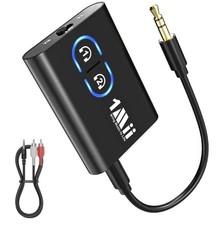 1Mii ML300 2-in-1 Bluetooth Transmitter Receiver Black 3.5mm Audio TV PC