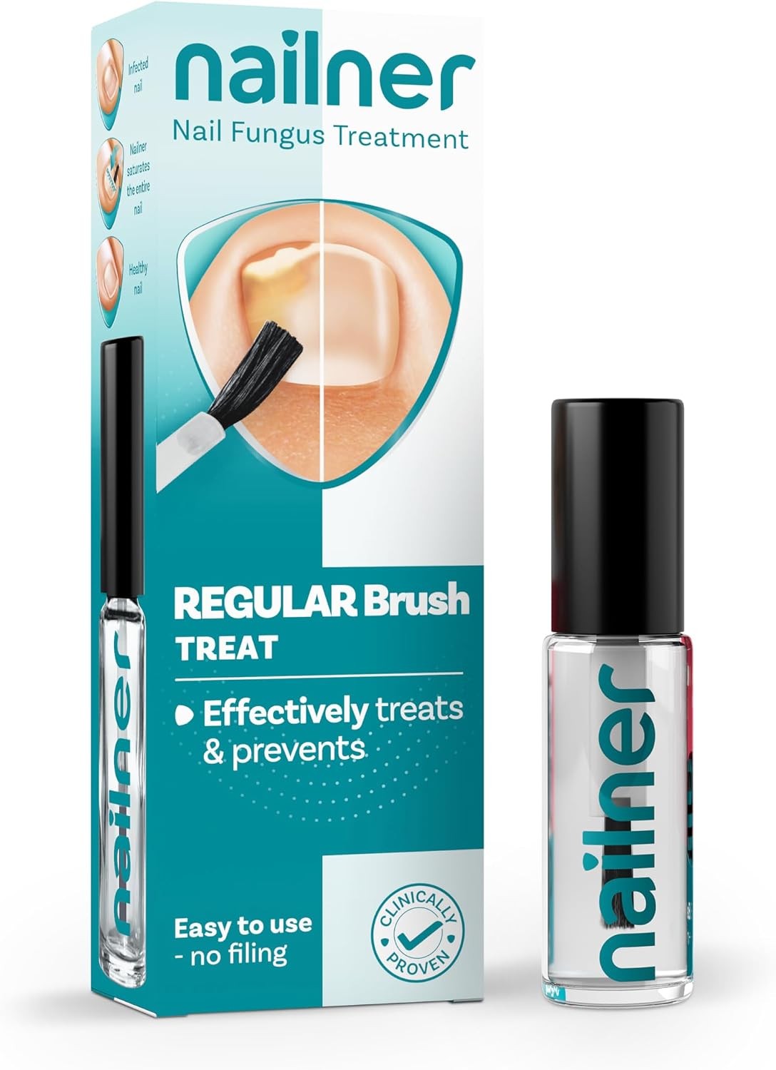 Nailner Nail Fungus Treatment Brush, Treats & Prevents, No Filing, 5ml - Image 5