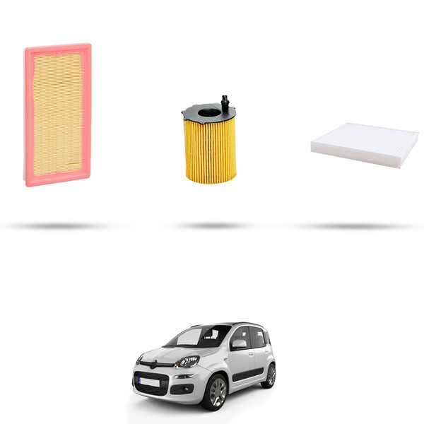 Hoffcar Wartungskit - 3 Filter FüR Fiat Panda III 0,9 Natural Power 59Kw Ab 2-image