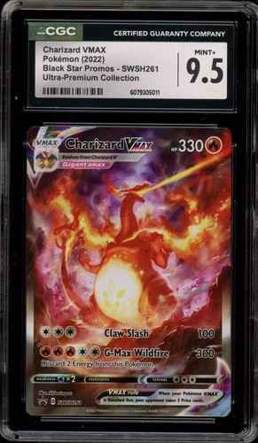 Pokemon Charizard VMAX Ultra-Premium Coll. Full Alt Art Promo SWSH261 CGC 9.5