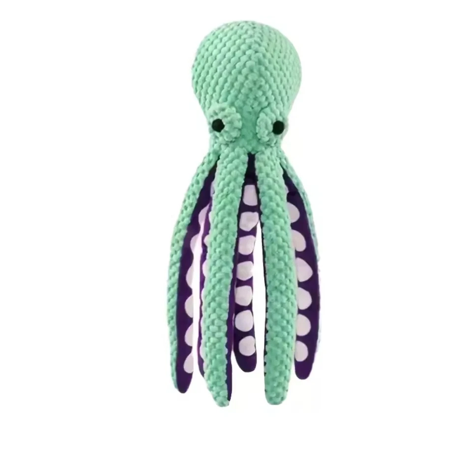 Pet Plush Octopus Chew Toy for Dogs Cats Interactive Squeaky Bite Resistant Toy - Image 3 of 4