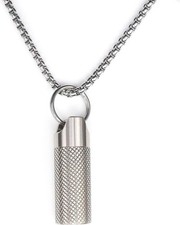 Small Pill Box Titanium Fob Necklace Nitro Mini Waterproof Tc10