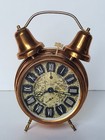 Réveil horloge Jerger made in Germany cuivré vintage ... à réviser