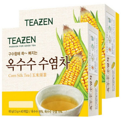 TEAZEN Corn Silk Tea Bags 1.5g x 40 Bags 2 Pack