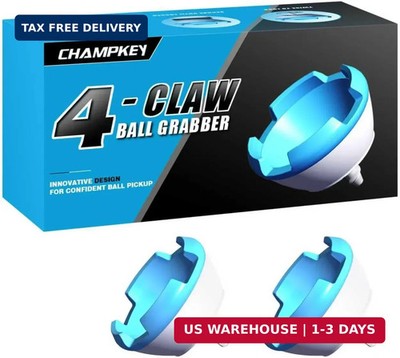 CHAMPKEY 4-Claw Pressure Golf Ball Grabber 2 Pack - Premium Golf Ball Retriever