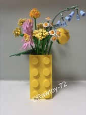  Brick Vase For Displaying Botanicals. Lego Flowers. 125mm. In Any Colour!