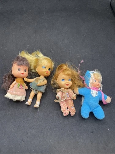 VINTAGE 1960s MATTEL LIDDLE KIDDLE & Baby Beans Mini Doll LOT K29