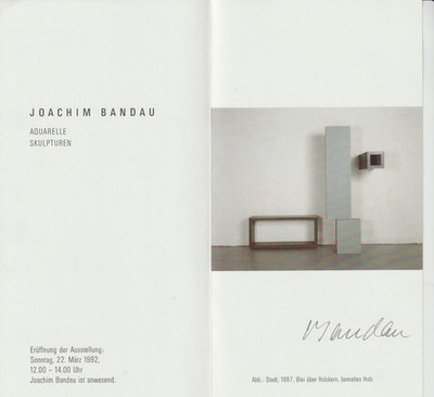 Joachim Bandau, orig sign Einladungsflyer