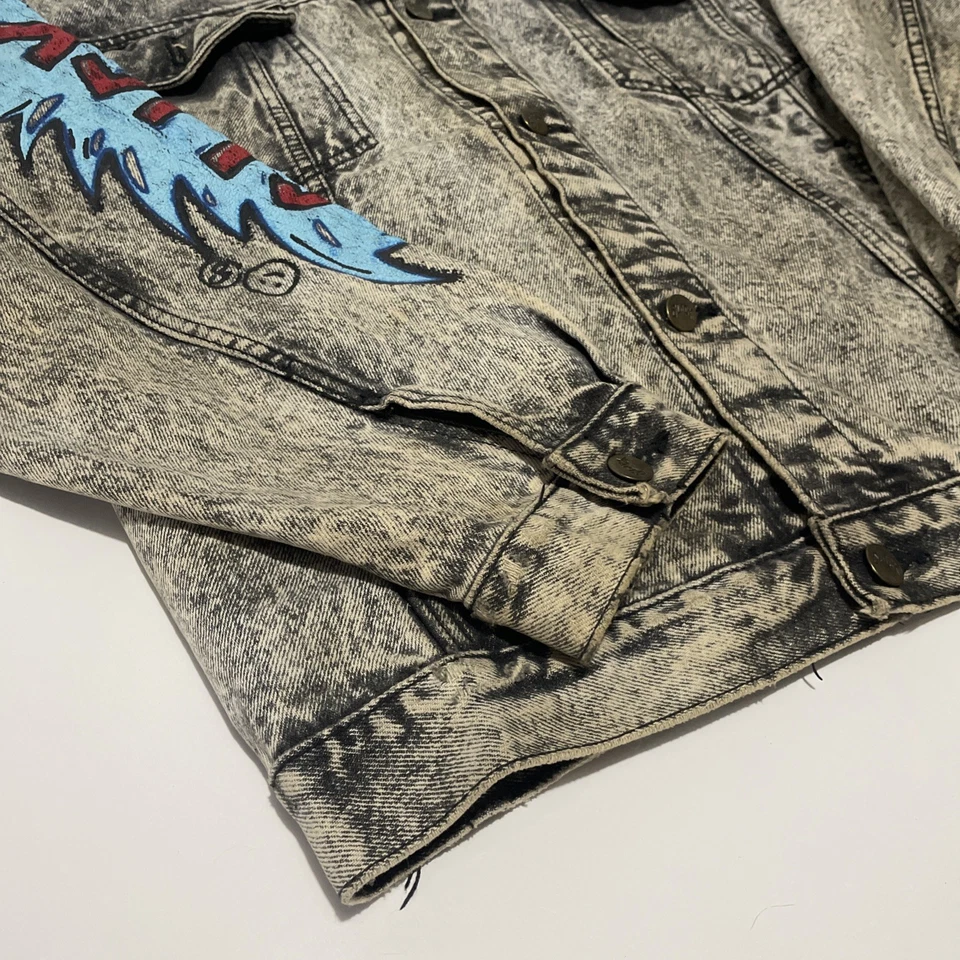 Chaqueta vaquera vintage SLICK - PUNK Rock SKATER STREETWEAR - Necesita limpieza Foto 2 de 4