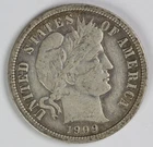VF 1909 Barber Dime
