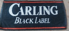 Carling Black Label Lager Advertising Bar Towel/Mat Used