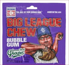 3x Packs | Big League Chew Ground Ball Grape Bubble Gum | Fast Shipping