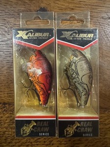 Lot 2 XCalibur Real Craw Square Lip Crankbaits Silent Ditch Craw And Nest Robber