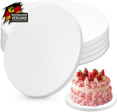 Zocipro 5 Stück Cake Board 30Cm Rund, Cakeboard Weiß Cake Drum Tortenplatte 12 M
