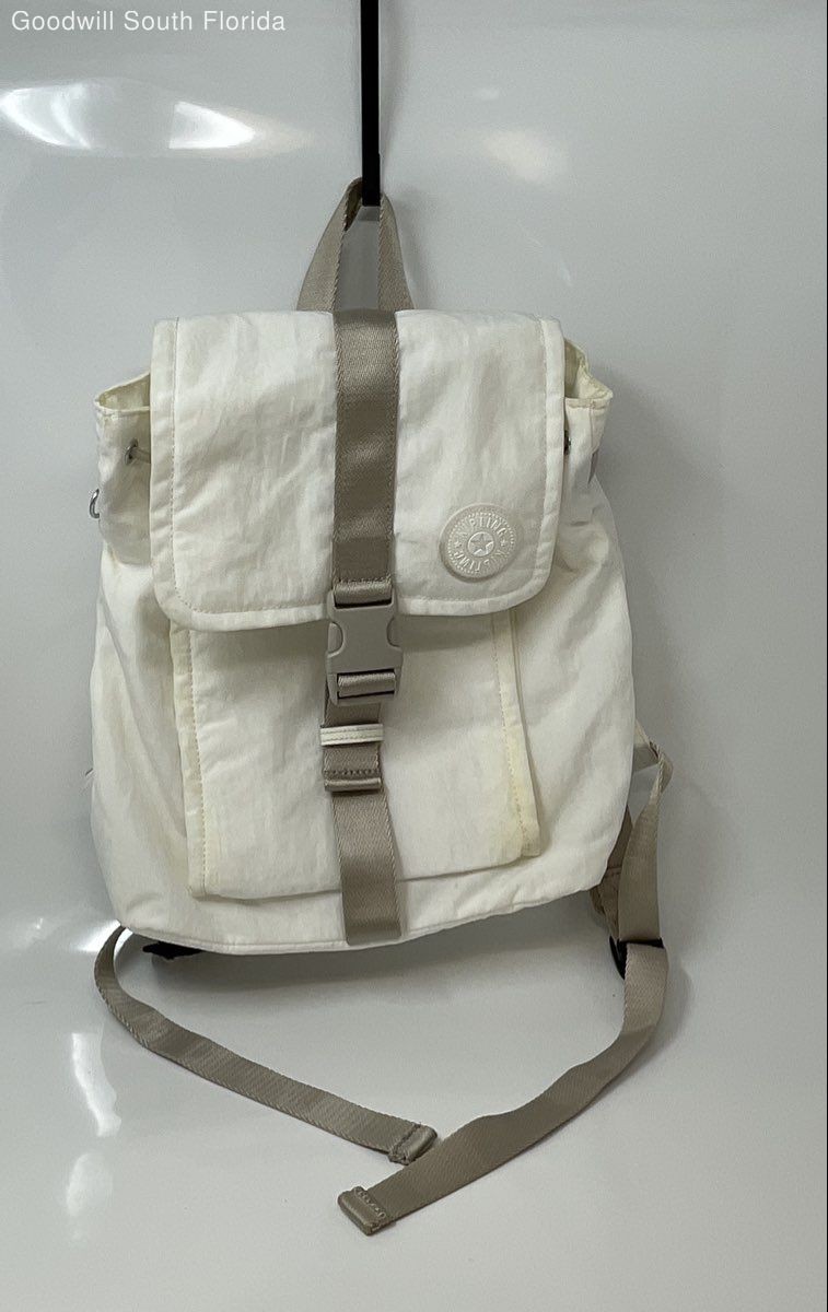 Kipling Womens White Adjustable Strap Inner Pockets Shoulder Backpack