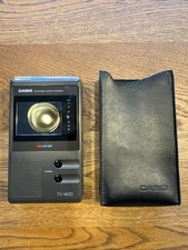 Vintage Casio TV-1400 LCD Pocket Color Television with Case &ndash; Retro Collectible