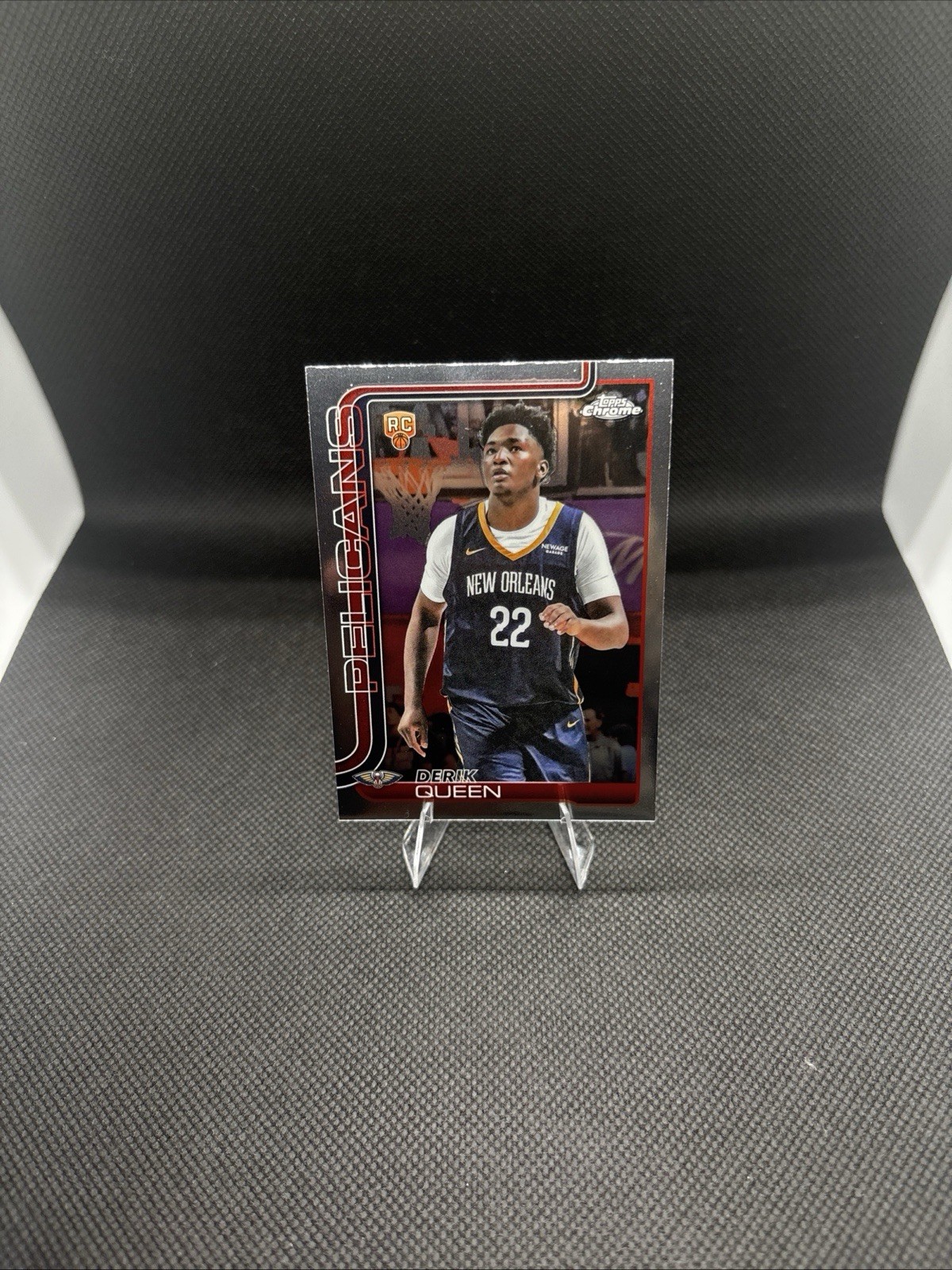 2025 Topps Chrome - Derik Queen #263 Base Rookie (RC) - New Orleans Pelicans