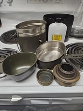 Rare Stainless Steel M40 Swedish Army Mess Kit- Complete Set Military Surplus