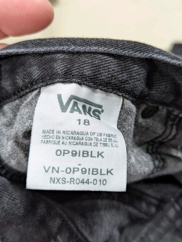 Vans Boy's Jeans - Black -Youth Size 18, 26x27 - Picture 7 of 7