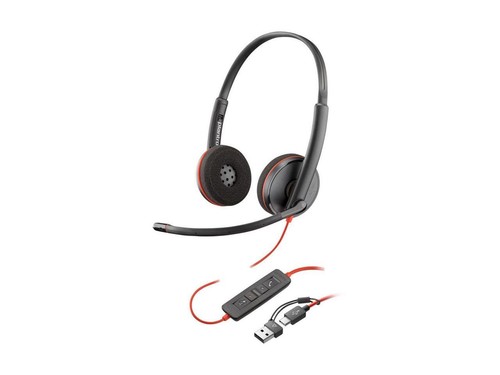 Poly Blackwire 3220 Stereo USB-C Headset + USB-C/A Adapter - Stereo - USB Type - 第 3/5 張圖片