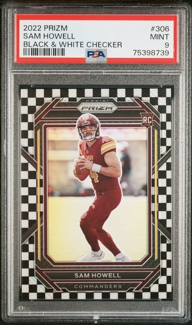 2022 Panini Prizm - Rookies Sam Howell #306 Black & White Checker Prizm (RC)
