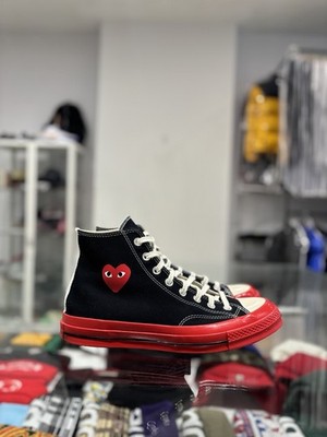 Comme des Garcons Play x Converse Chuck 70 High Black Red Size: 10