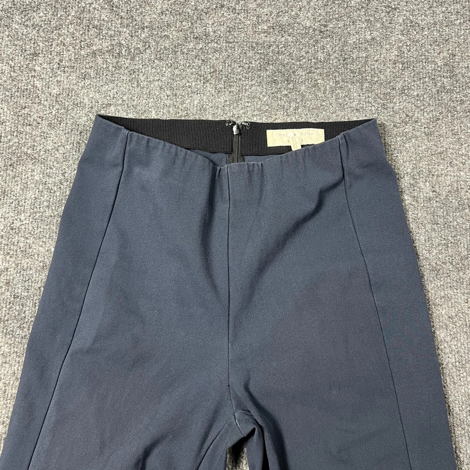 Rag & Bone Pants Womens 4 Navy Blue Slim Leg Back Zip High Rise Made in USA - Image 3 of 4