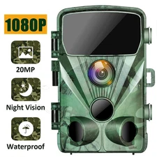 20MP Trail Camera Wildlife Hunting Game Cam IP56 HD 1080P IR Night Vision 3PIR