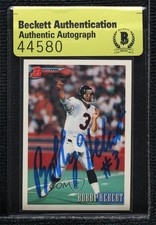 BAS 1993 Bowman Bobby Hebert #288 Authentic Auto 3c7