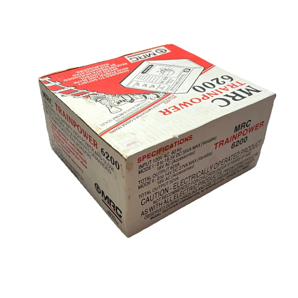 MRC Train Power Model 6200 DC Fuente de Alimentación Hobby Train Transformador, Negro con Caja Foto 4 de 4