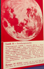 AUSTRIA SPACE CARD HONORING RUSSIAN LUNIK II & USA RANGER IV MOON MISSIONS  1964
