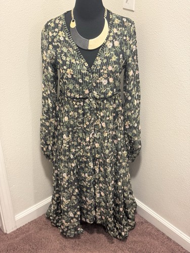 Rococo Sand x Revolve Flora High Low Maxi Dress Green Black Gold Floral M - 第 1/13 張圖片