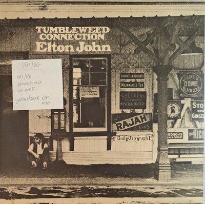Elton John Tumbleweed Connection Vinyl Record VG+/VG DJM 22088 1970