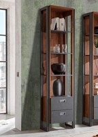 Detroit BüCherregal Wohnzimmer Standregal 50Cm Stirling Oak Schiefer 290833