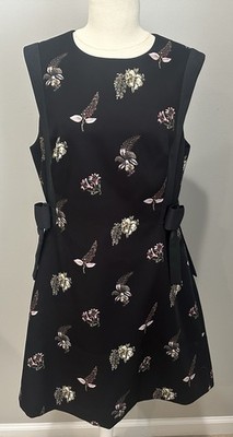 Ted Baker London  Floral Fit & Flare Lalima Pirouette Dress Ribbon Accent Sz 3