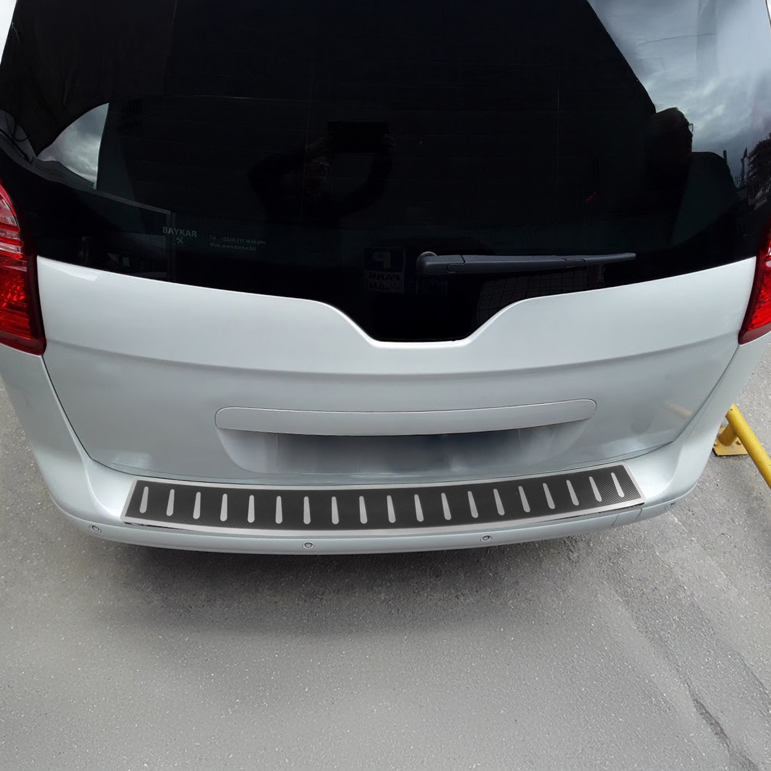Ladekantenschutz Stoßstange für Peugeot 5008 II 2017-24 Edelstahl carbon foliert