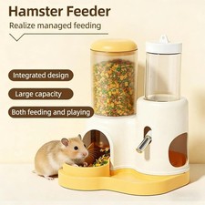 Hamster Water Dispenser Large Capacity Detachable Base Hamster Food Basin