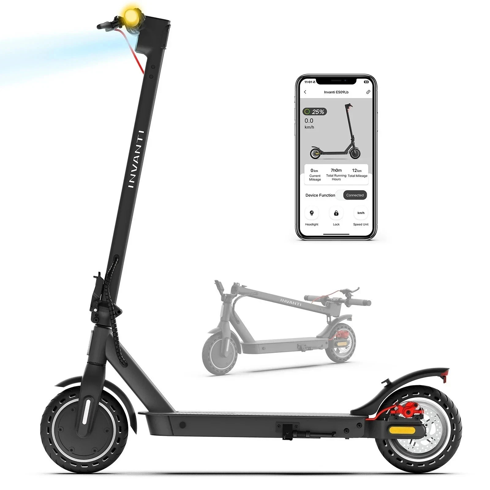Monopattino Elettrico Pieghevole con APP Monopattino Elettrico Adulto 350W 25KM/H Velocità 31KM Autonomia✨