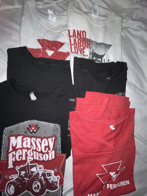 Massey Ferguson Tractors Lot Of 6 Girls Tee Shirts Size Small Great Condition