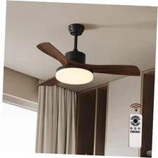 42 Inch Wood Ceiling Fan with Lights Remote Control, 3 42inch Black Walnut-3