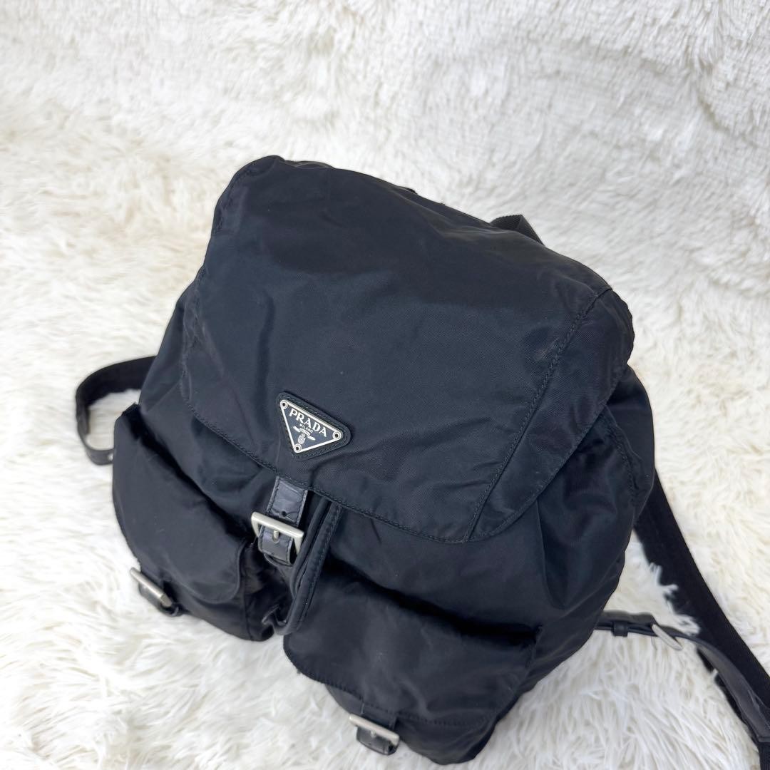 PRADA backpack triangular logo drawstring nylon b… - image 8