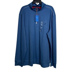 Nautica Men's Quarter Zip Fleece Sweatshirt bolt blue 2XL 80