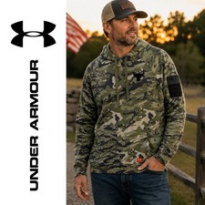 Under Armour, Project Rock Air Land Sea Hoodie Camo Green Size Large