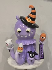 Halloween Jumbo 17" Purple Witch Octopus w/ Ghosts, Bats, Pumpkins  Candy Corn 