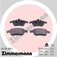 Zimmermann BremsbeläGe Bremsbelegsatz Vorne FüR Renault ScéNic III Grand