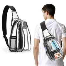 Clear Sling Shoulder Bag Stadium Approved Cute Fashion Crossbody Clear Backpack