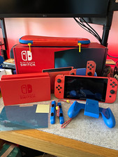 Nintendo Switch Mario Red & Blue Edition Console Bundle w/ Dock, Case & Box
