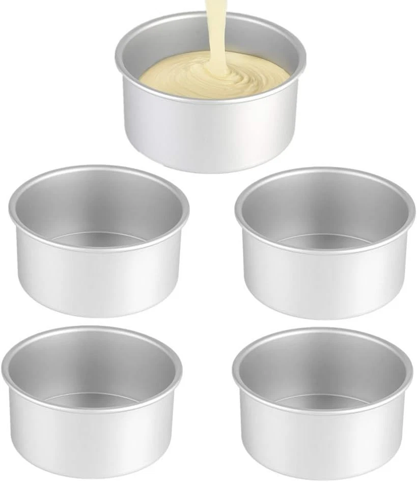 5Pack 5 Inch X 2 Inch Cake Pan mini cake pan round aluminum cake pan used family
Opens in a new wind