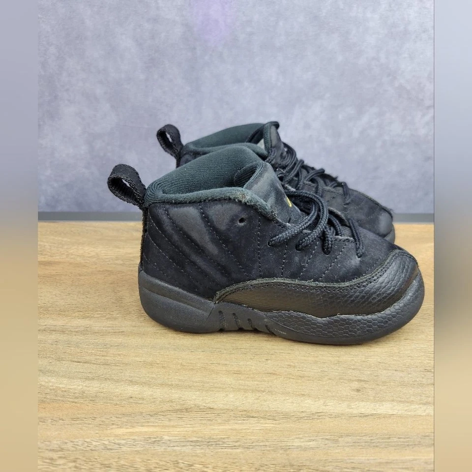 Air Jordan 12 Retro "Black Taxi" 850000-071 Toddler Baby Kids Size 7C - Image 3 of 4