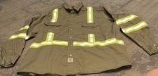 BOCOMAL FR High Visibility Flame Resistant FR Cat 2 Button Shirt Beige Mens 4XL